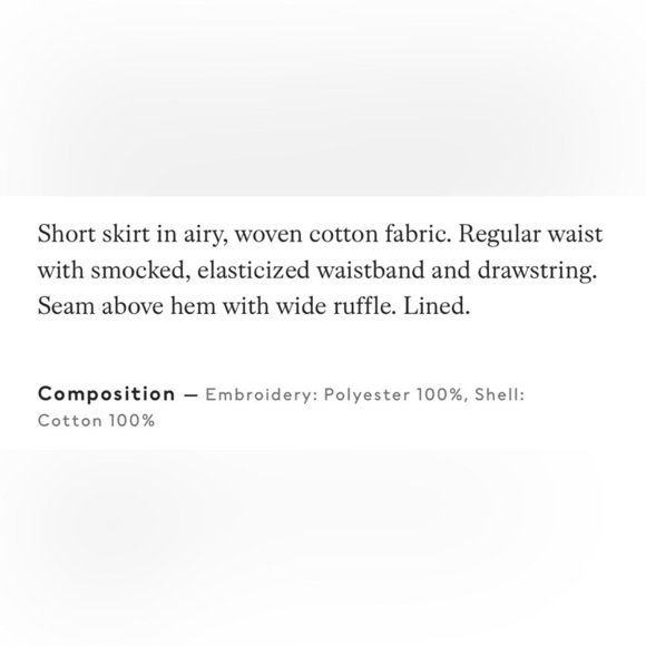 H&M white and blue stripped skirt. Size Xs. - Picture 3 of 10